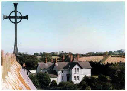 View from Chapel roof at cross