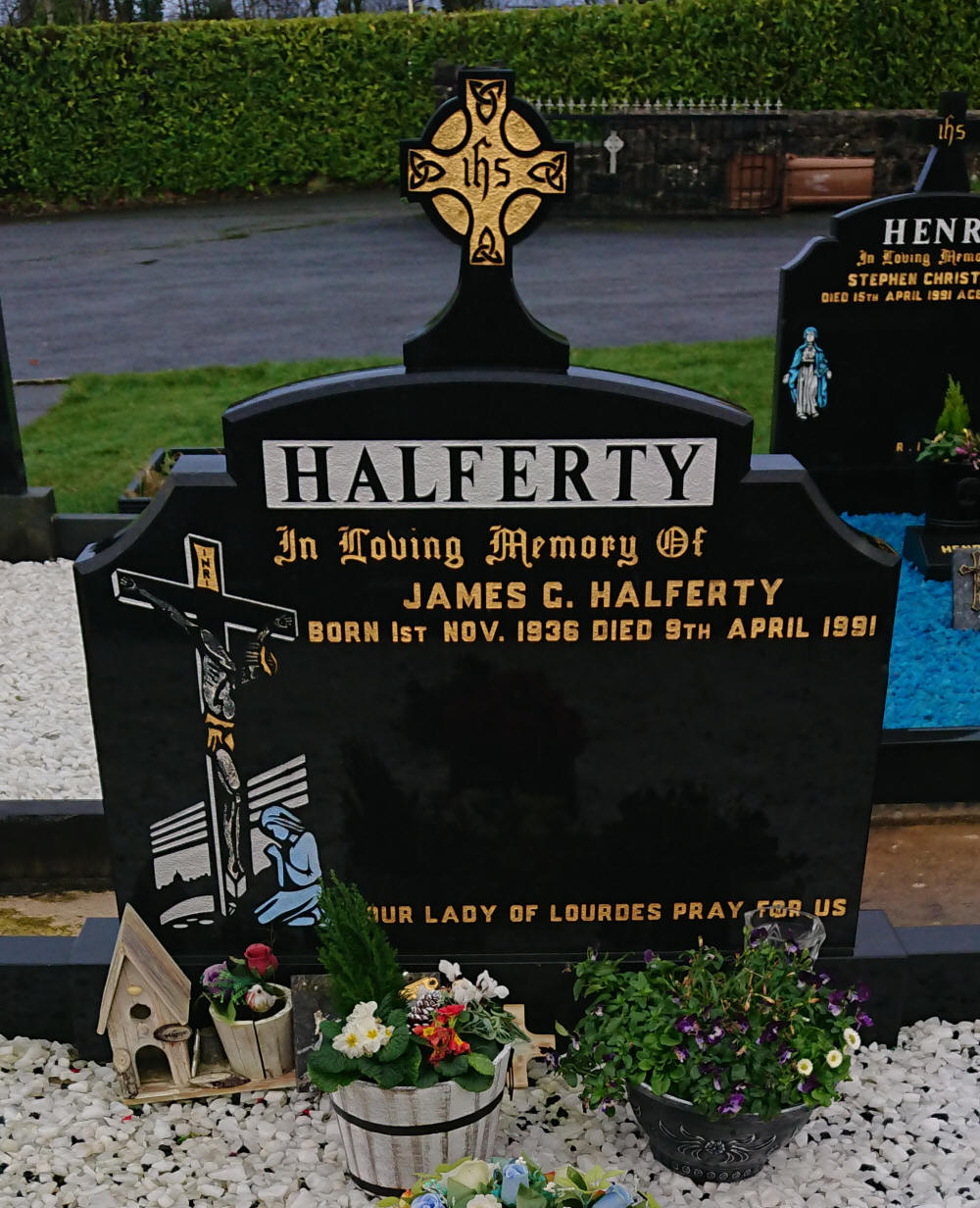 Halferty J Plot - The New Graveyard Lavey Parish Co Derry Ireland