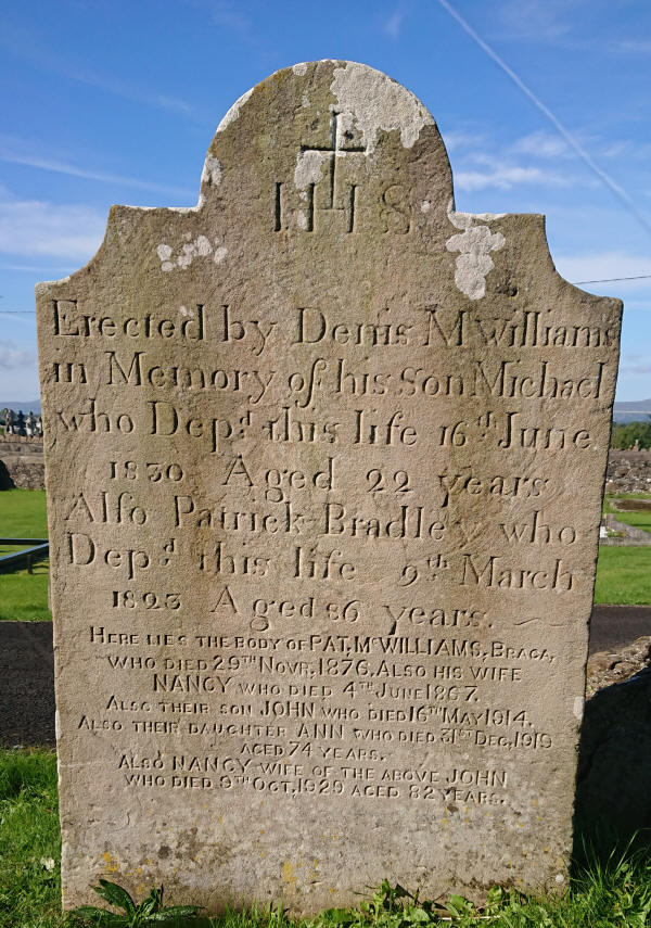 McWilliams N Plot - The Old Graveyard Lavey Parish Co Derry Ireland