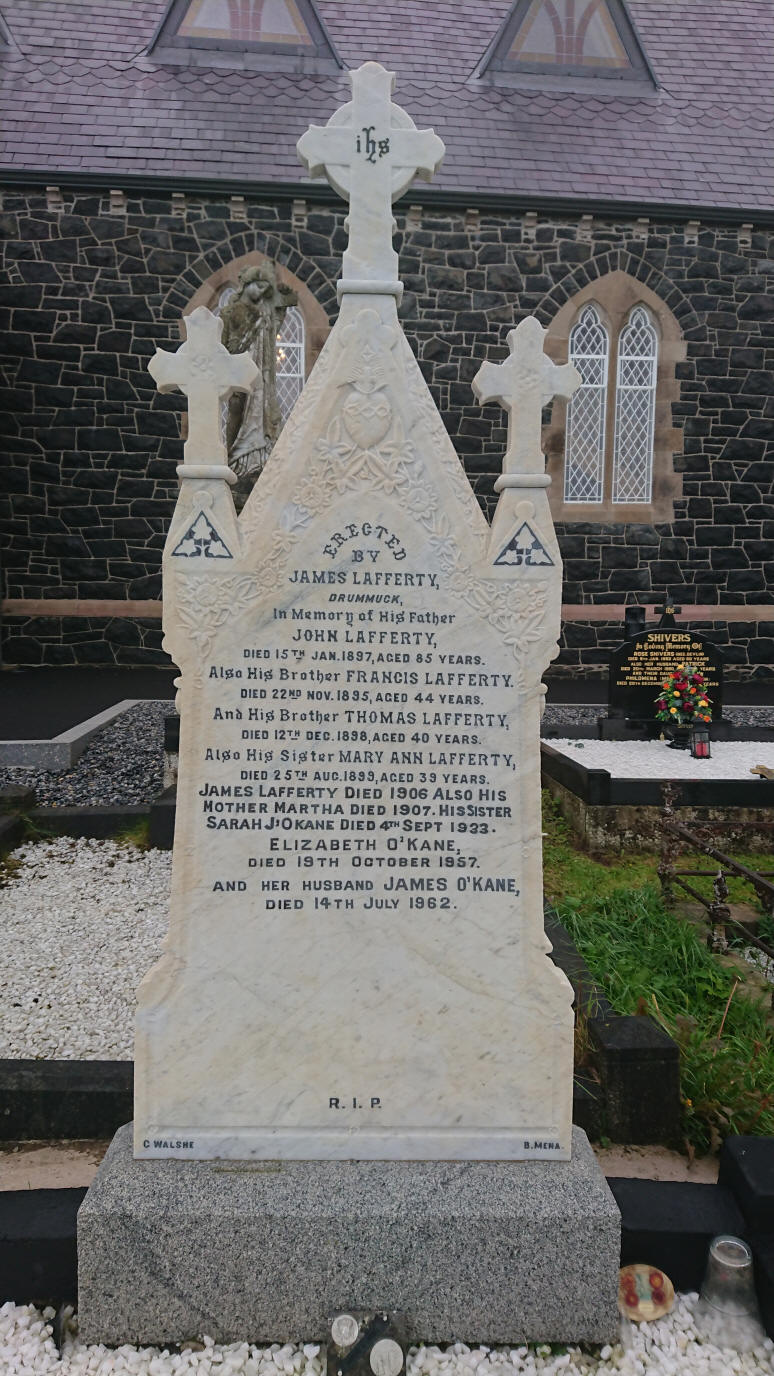 O'Kane Lafferty Plot - The New Graveyard Lavey Parish Co Derry Ireland