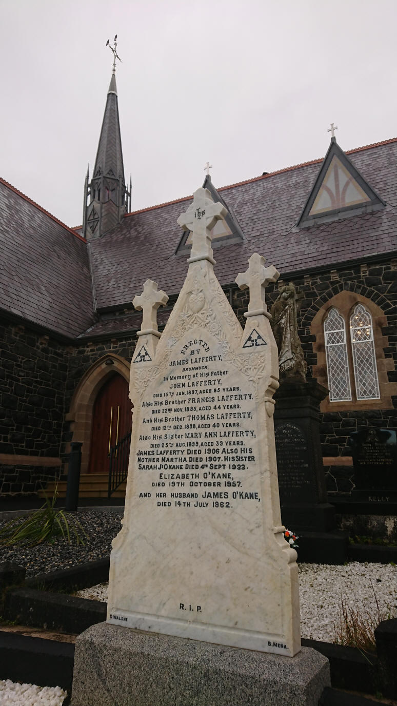 O'Kane Lafferty Plot - The New Graveyard Lavey Parish Co Derry Ireland