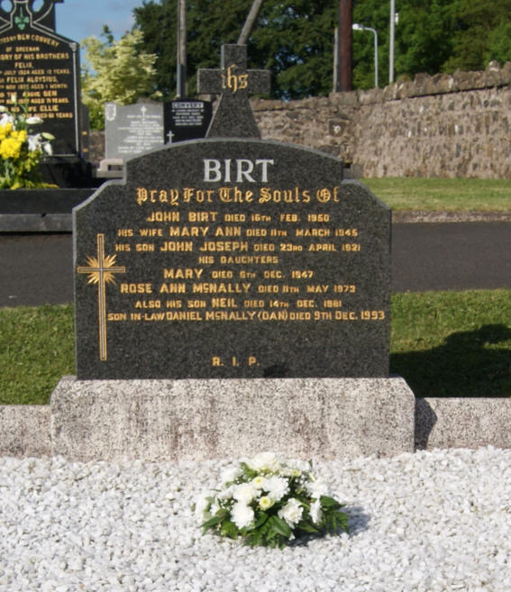 McNally Birt Plot - The New Graveyard Lavey Parish Co Derry Ireland