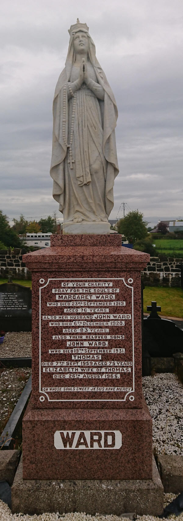 Ward MA Plot - The New Graveyard Lavey Parish Co Derry Ireland