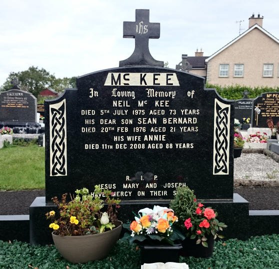 McKee Annie grave - The New Graveyard Lavey Parish Co Derry Ireland