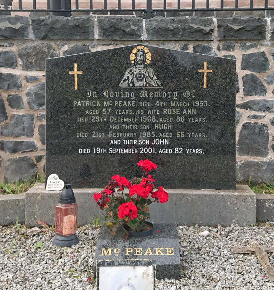 McPeake J Plot The New Graveyard Lavey Parish Co Derry Ireland