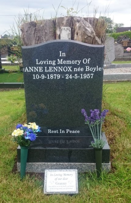 Lennox A Boyle Grave New Graveyard - Lavey Parish Co Derry Ireland