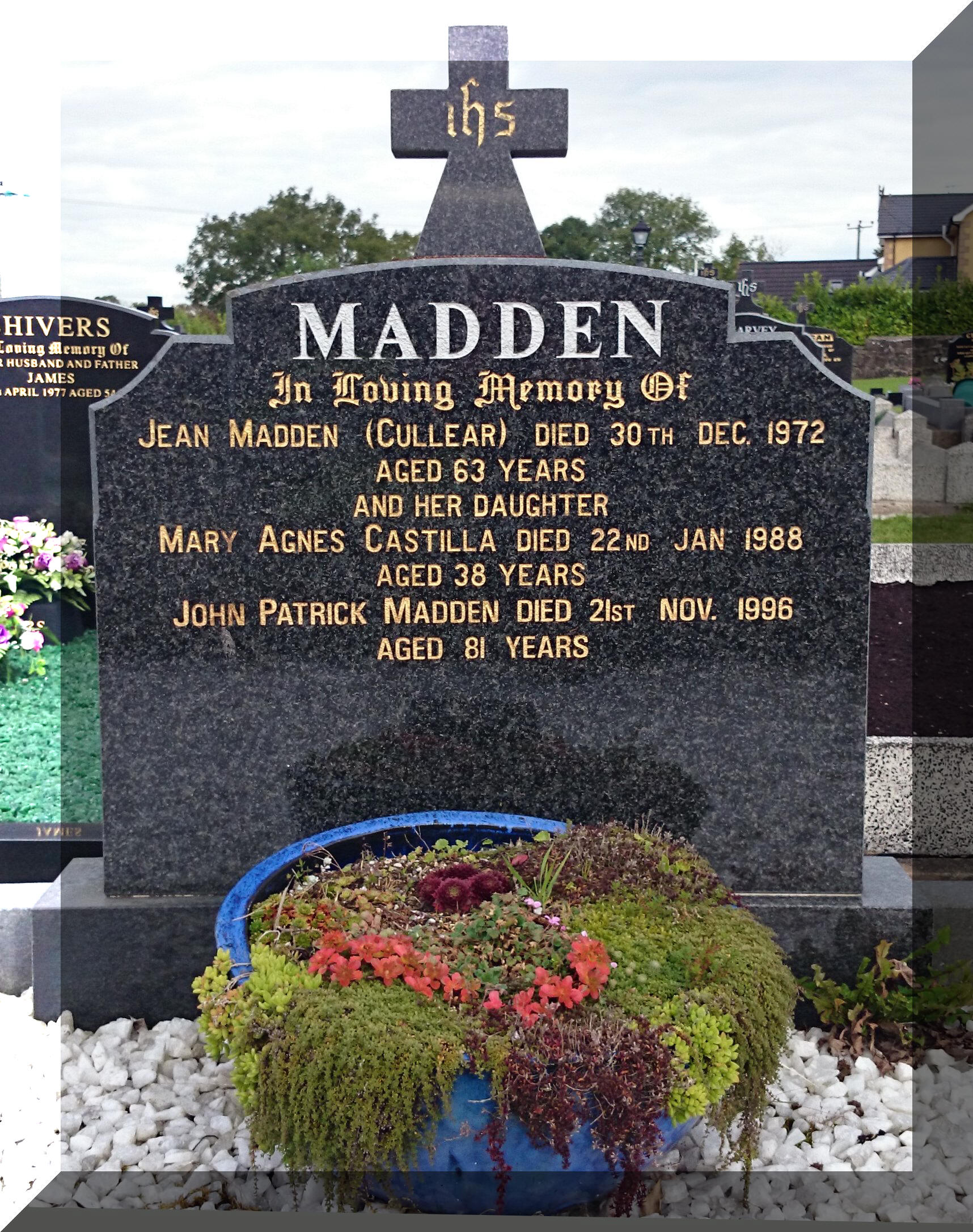 Madden J Plot - The New Graveyard Lavey Parish Co Derry Ireland