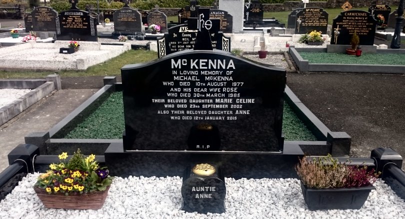 McKenna Grave Plot New Graveyard - Lavey Parish Co Derry Ireland