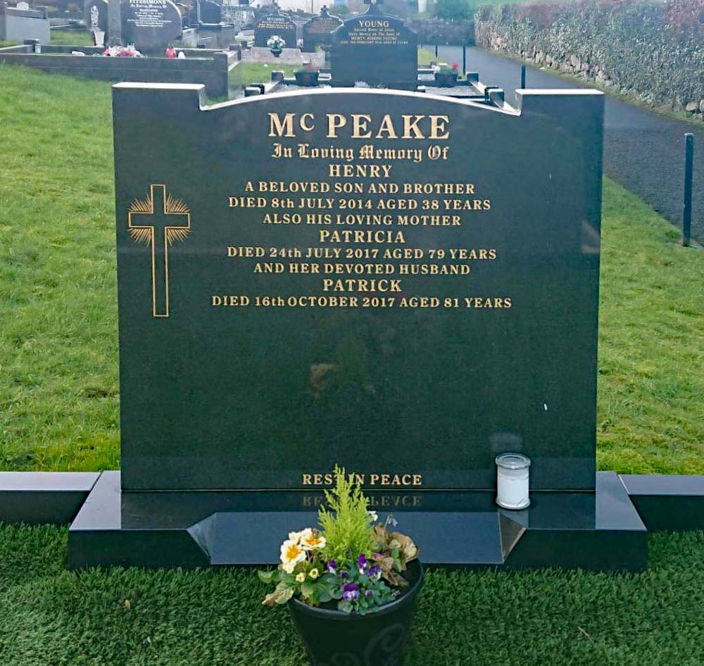 McPeake H Grave - The New Graveyard Lavey parish Co Derry Ireland