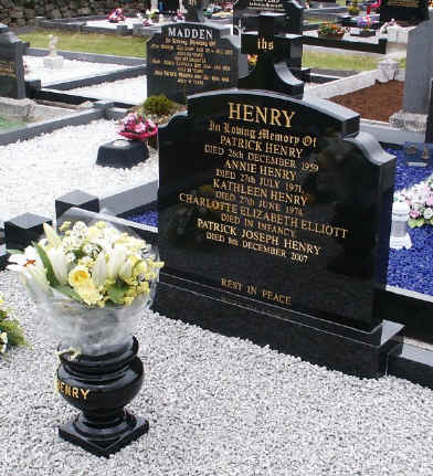 Henry PJ Grave New Graveyard - Lavey Parish Co Derry Ireland