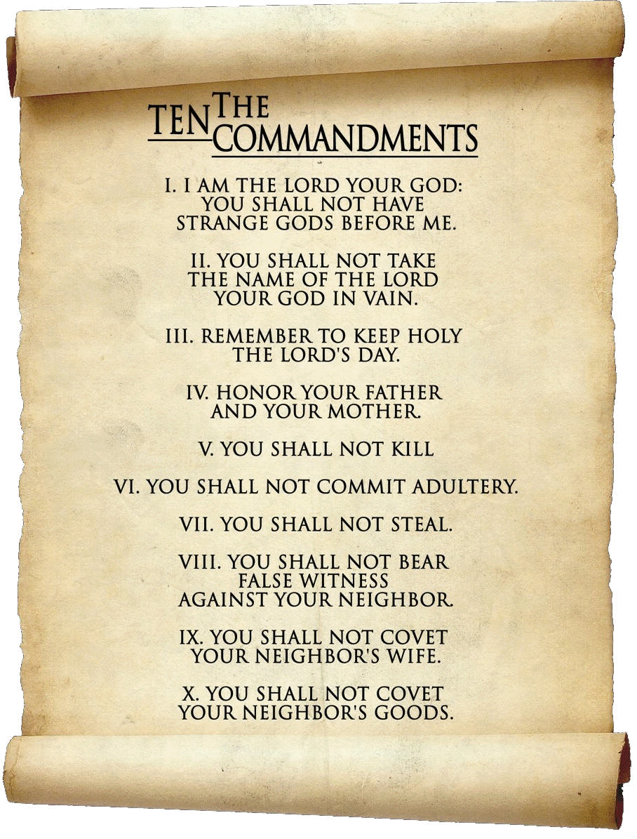 Ten Commandments scroll version